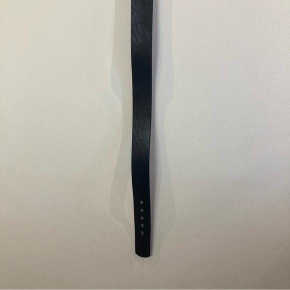 FOSSIL  Sz L Leather Silver Toned Double Style Buckle Rivet Belt - Picture 3 of 10